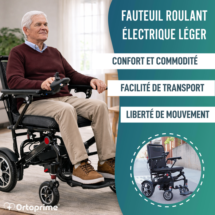 Fauteuil Roulant Électrique Pliant Ultra Léger | 10Ah