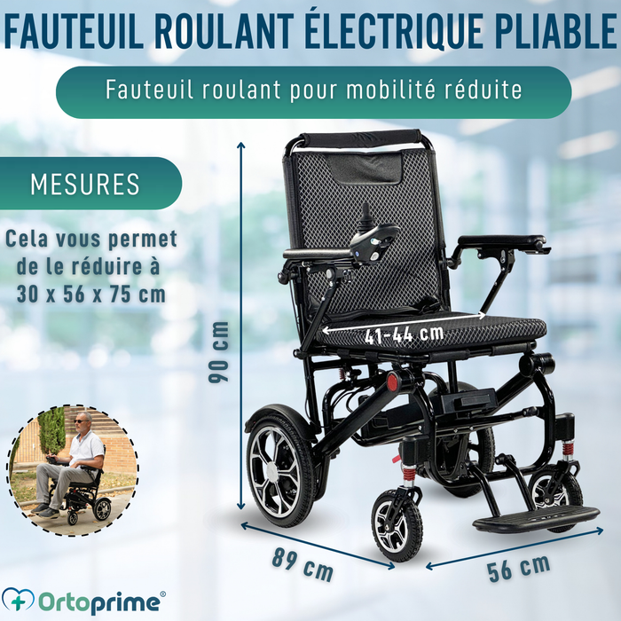 Fauteuil Roulant Électrique Pliant Ultra Léger | 10Ah