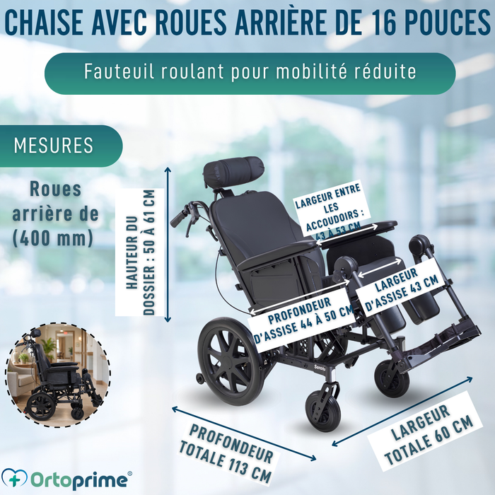 Fauteuil Roulant Basculant de Positionnement | Anti Escarres