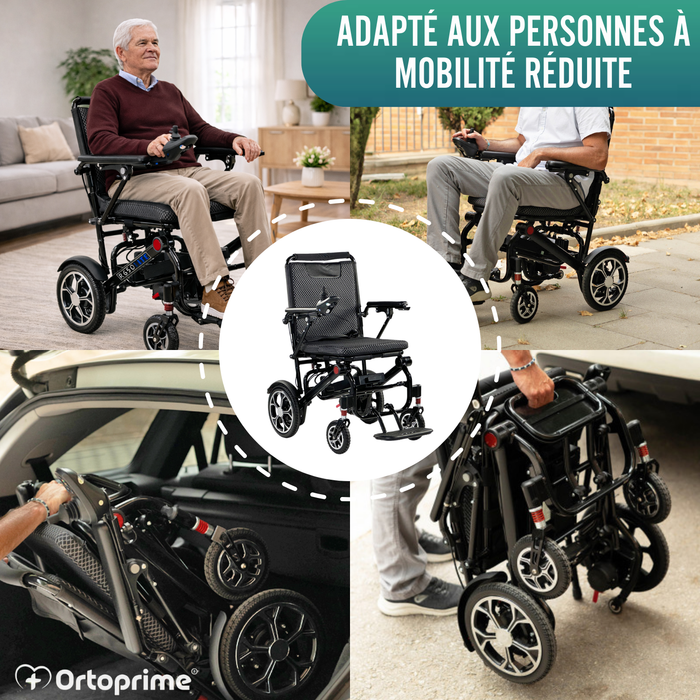 Fauteuil Roulant Électrique Pliant Ultra Léger | 10Ah
