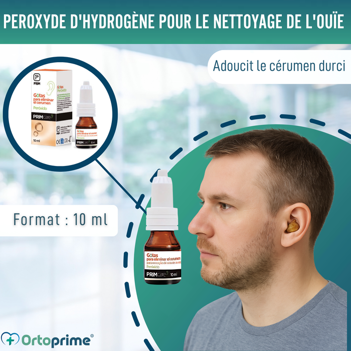 Gouttes pour éliminer le cérumen des oreilles | Peroxyde 10ml