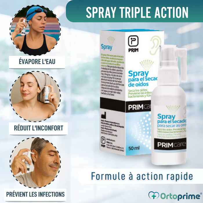 Spray pour le séchage des oreilles | Solution triple action