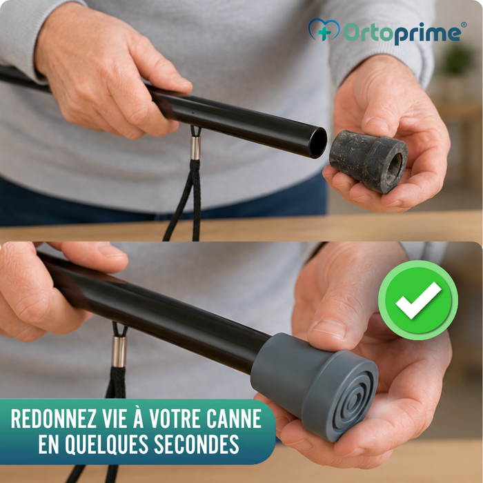 Embout Antidérapant pour Canne et Béquille | 2 unités