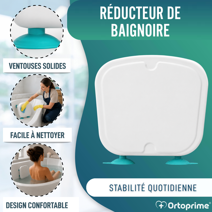 Support Réducteur pour Baignoire avec Ventouses | Adaptable