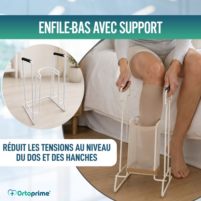 Chausse-pied pour bas et Chaussettes de Compression | Avec Socle
