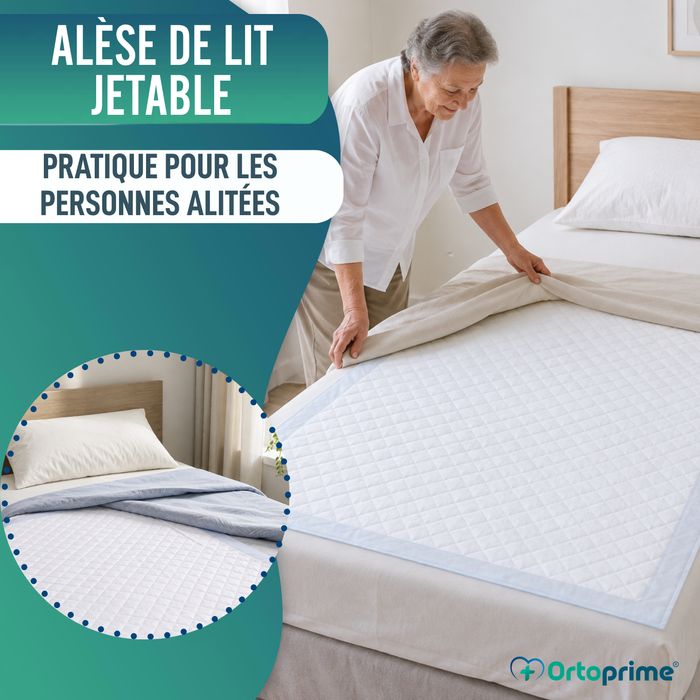 Protège-matelas Jetable super Absorbant avec Voile | 90x180