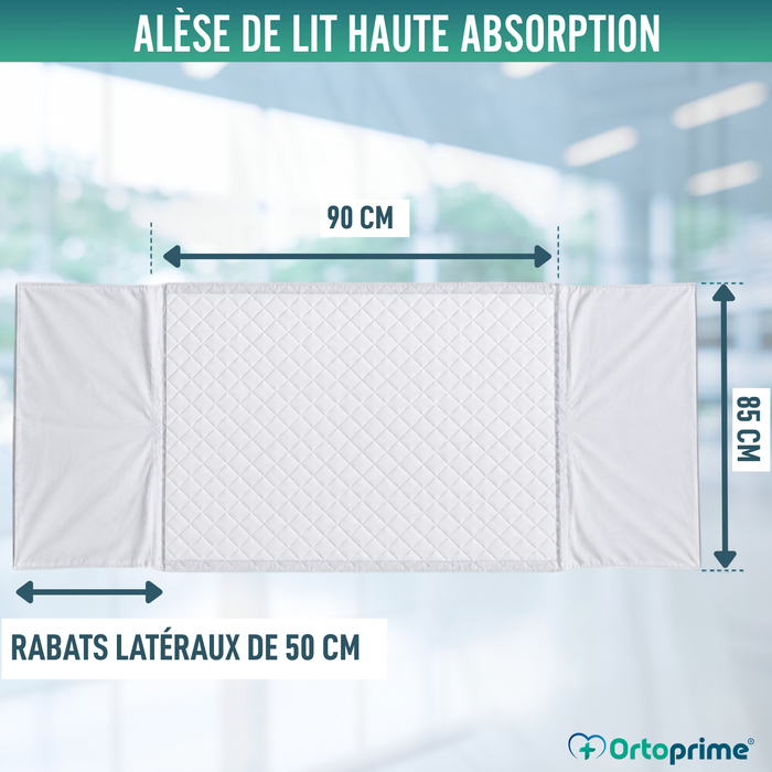 Protège-Matelas Absorbant Écologique Lavable pour Lit 90cm 3,15 Litres/m2
