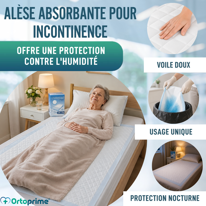Protège-matelas Jetable super Absorbant avec Voile | 90x180