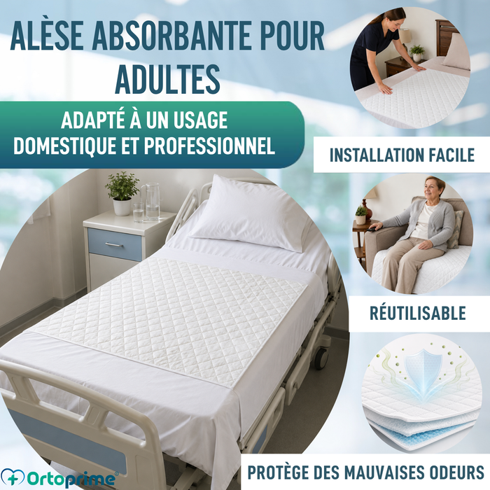 Protège-Matelas Absorbant Écologique Lavable pour Lit 90cm 3,15 Litres/m2