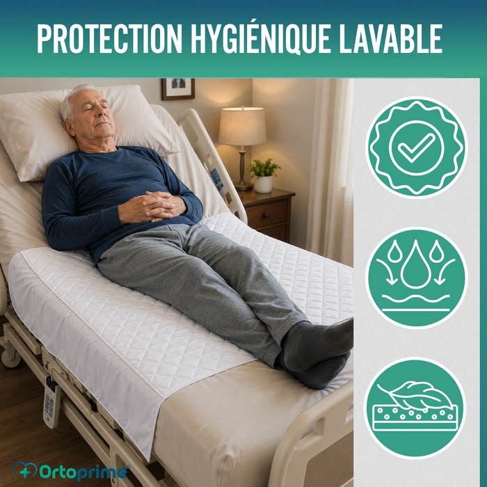 PACK de 2 Alèses Ultra Absorbantes pour Lit 135 cm - 4,65 Litres/m2