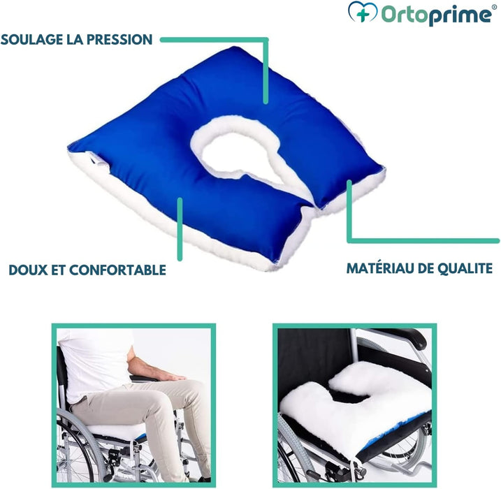 Coussin Antiescarres en Forme de Fer à Cheval en Coton