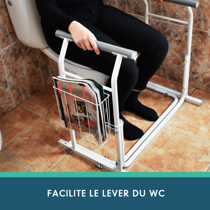 Accoudoirs WC Portables avec Porte-revues