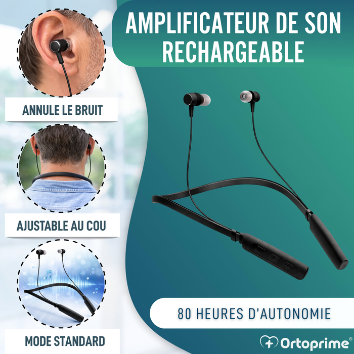 Amplificateur Auditif Rechargeable Anti-Bruit