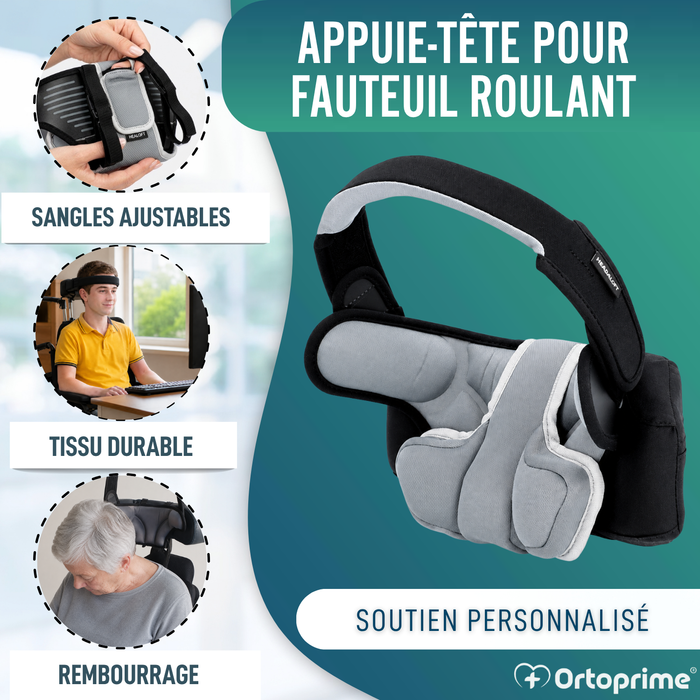 Appui-tête Réglable pour Fauteuil Roulant | 2 Modèles