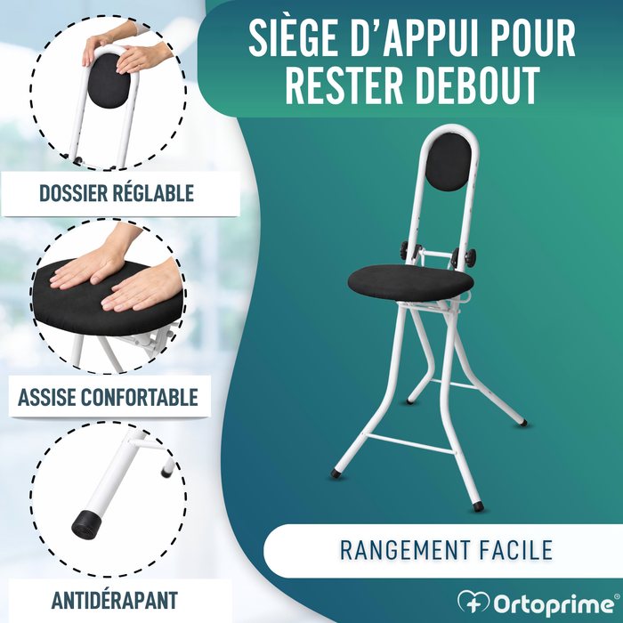 Chaise d’Appui avec Dossier | Hauteur Réglable