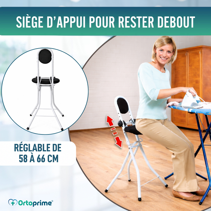 Chaise d’Appui avec Dossier | Hauteur Réglable