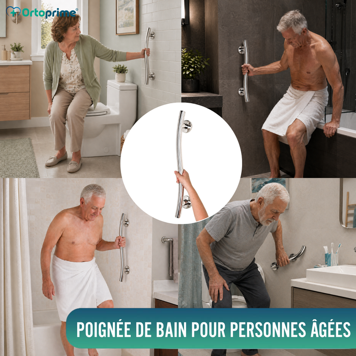 Barre d’Appui pour Salle de Bain en Acier Inox | 35 cm