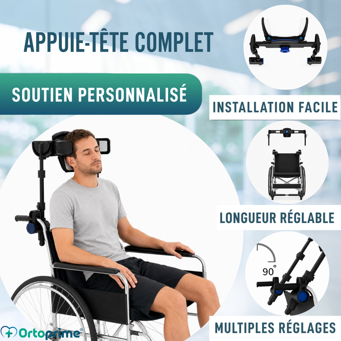 Appui-tête Réglable pour Fauteuil Roulant | 2 Modèles