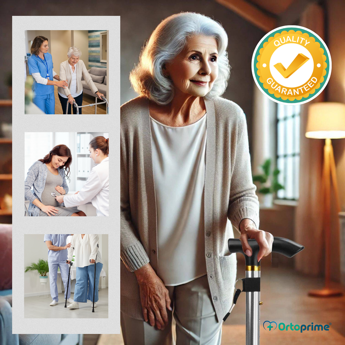 Bâton Orthopédique pour Marcher Extensible | Argenté