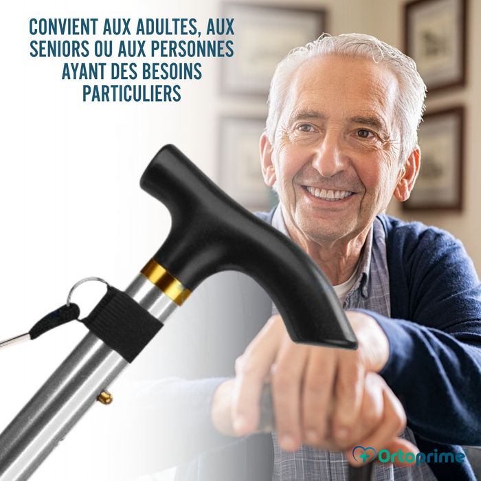 Bâton Orthopédique pour Marcher Extensible | Argenté