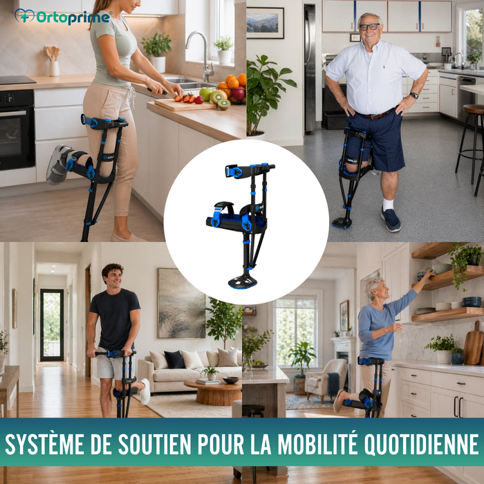 Béquille de Genou Mains Libres | Hauteur Réglable