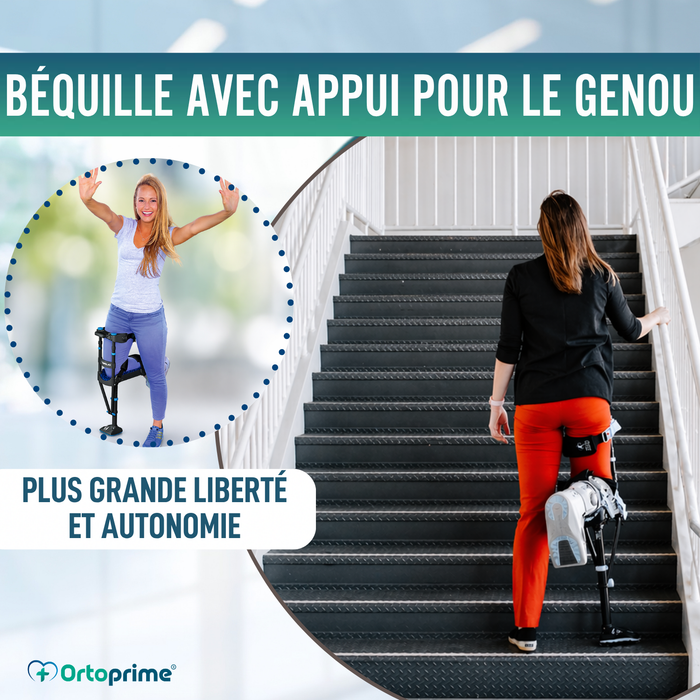 Béquille de Genou Mains Libres | Hauteur Réglable