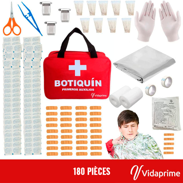 Trousse de Premiers soins Complète Professionnelle | 180 pièces