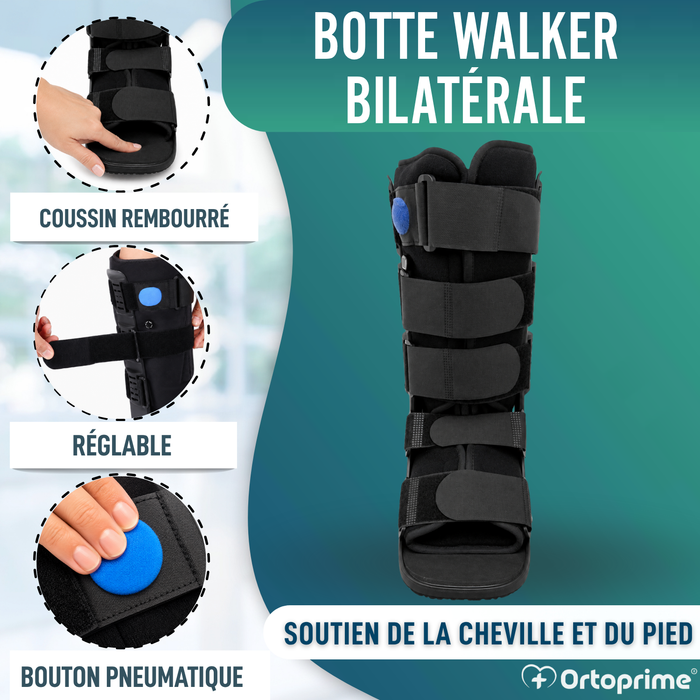 Botte Walker Longue Fixe avec Chambre à Air | Orthopédique