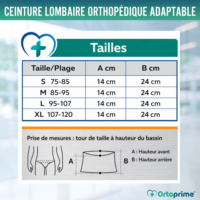 Ceinture Lombo-Sacrée de Travail | Orthèse Réglable
