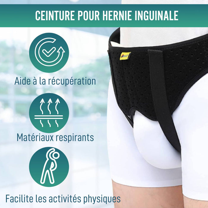 Ceinture pour Hernie Inguinale avec Coussinets  | Unisexe