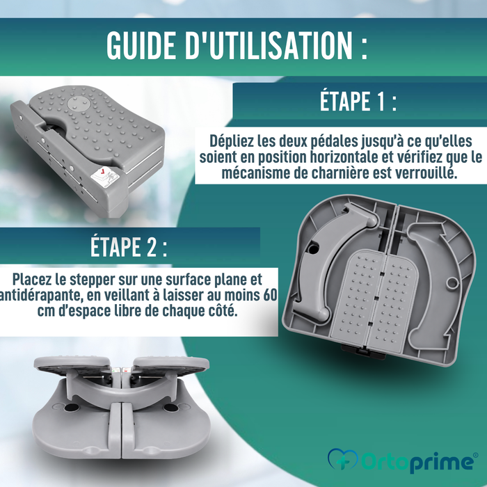 Mini Stepper Pliable pour Seniors | Pédales Statiques