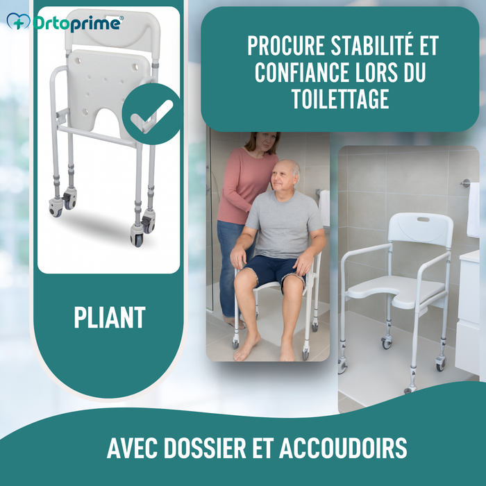 Chaise de Douche en U | Siège de Bain Pliable