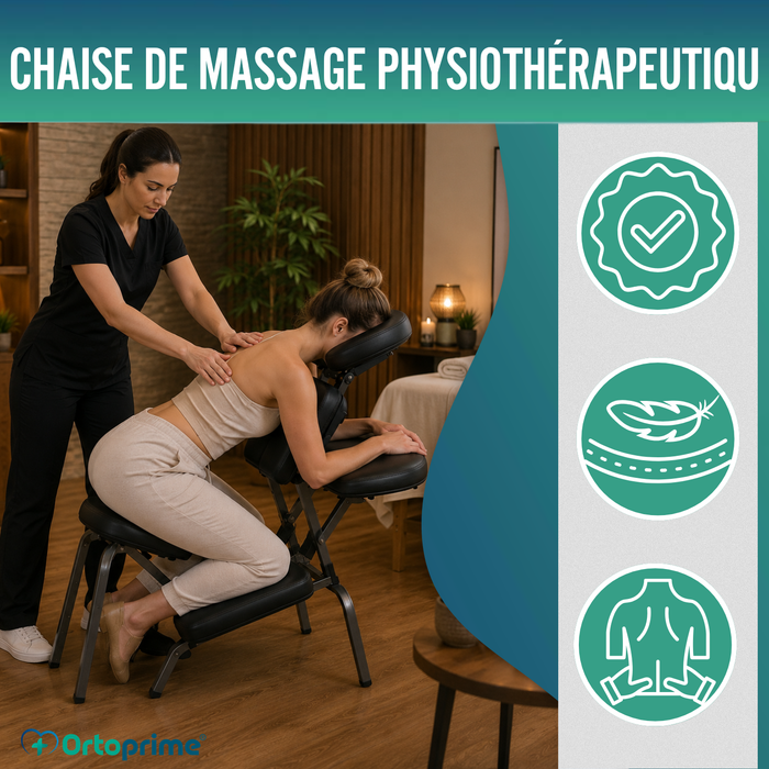 Chaise de Massage Pliante avec Appui-Tête Réglable