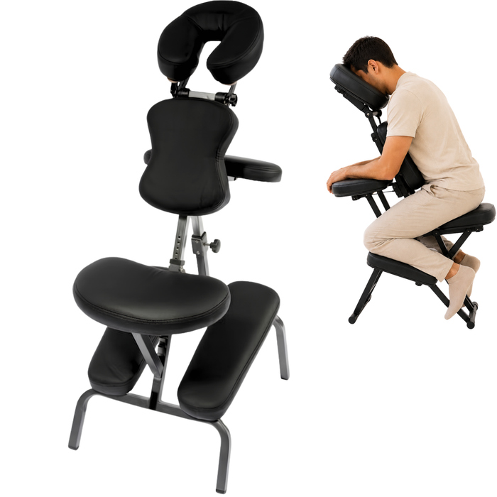 Chaise de Massage Pliante avec Appui-Tête Réglable