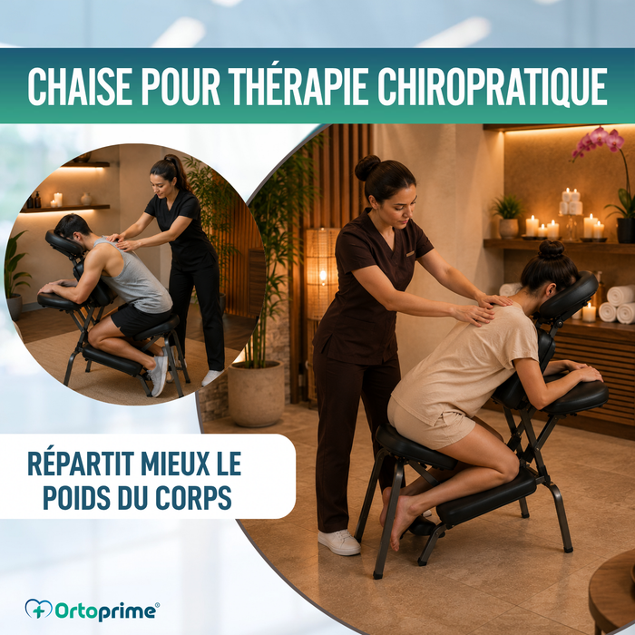 Chaise de Massage Pliante avec Appui-Tête Réglable
