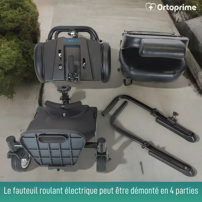 Chaise Roulante Électrique Démontable avec Joystick Digital
