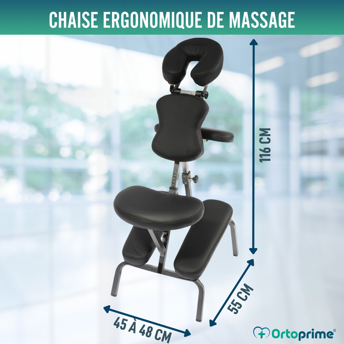 Chaise de Massage Pliante avec Appui-Tête Réglable