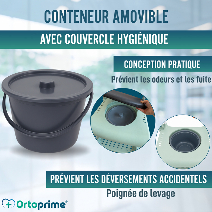 Chaise Percée Douche avec Roues 3 en 1 | Assise avec Drainage