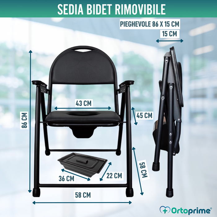 Chaise WC Personnes Âgées Pliable | Chaise Toilette Portable