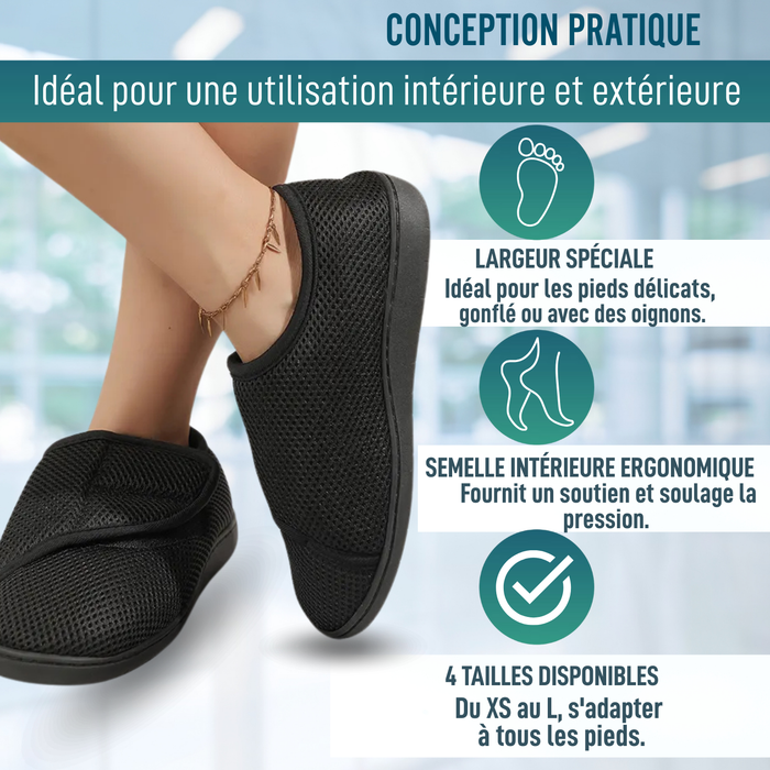 Chaussures Orthopédiques Extra Larges Pour Pieds Sensibles - Fermeture Velcro Réglable - Pour œdèmes, Diabète, Arthrite - Homme Et Femme - Taille 39 à 48 - 11