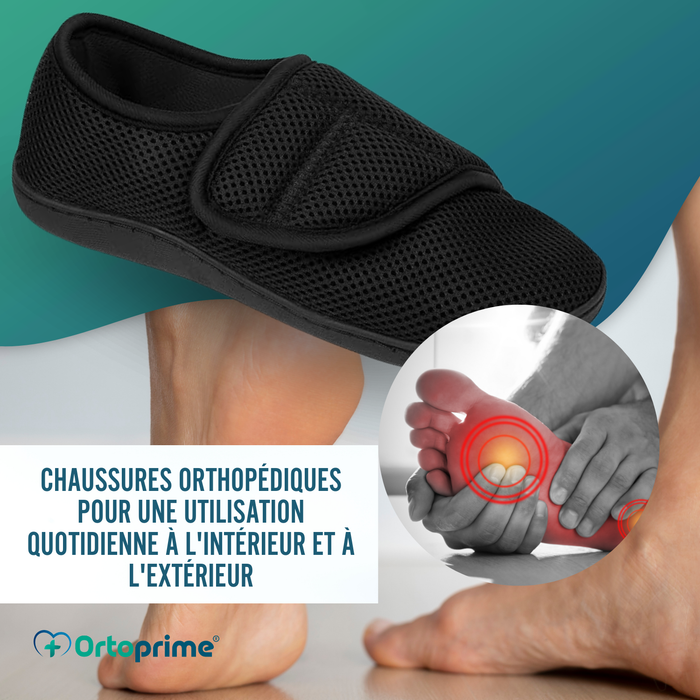 Chaussons Orthopédiques Femme et Homme Pieds Enflés Respirant