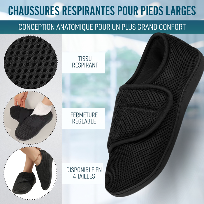 Chaussons Orthopédiques Femme et Homme Pieds Enflés Respirant
