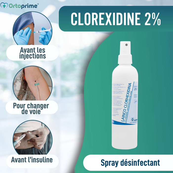Spray Antiseptique Chlorhexidine 2% | Solution Aqueuse 250 ml