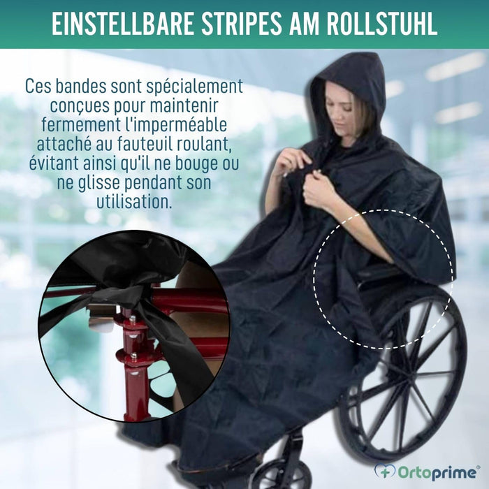 Imperméable avec Fermeture Éclair pour Fauteuil Roulant