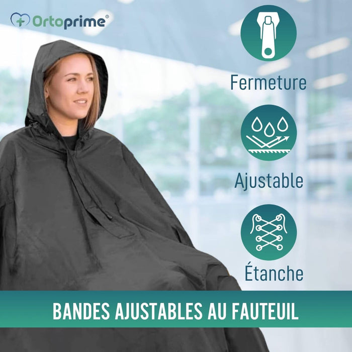 Imperméable avec Fermeture Éclair pour Fauteuil Roulant