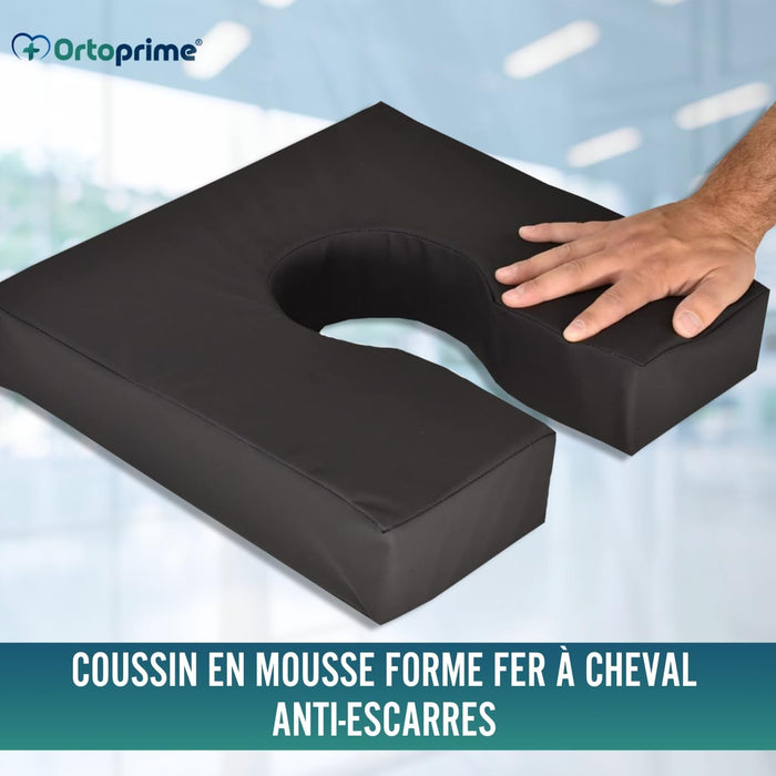 Coussin Anti-escarres en Mousse Anatomique Confort en Forme de Fer à Cheval