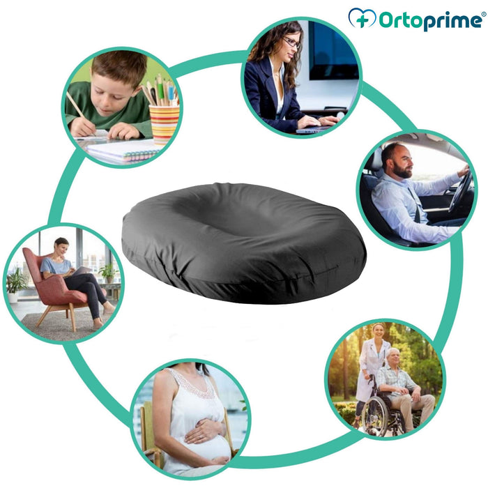 Coussin Antiescarres Ovale en Viscoélastique pour les Hémorroïdes