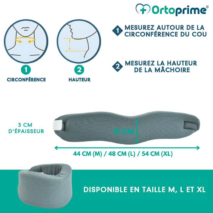 Collier cervical souple ergonomique avec sangles réglables