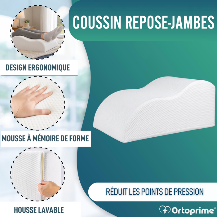 Coussin Repose-jambes en Mousse à Mémoire de Forme | Oreiller Vasculaire