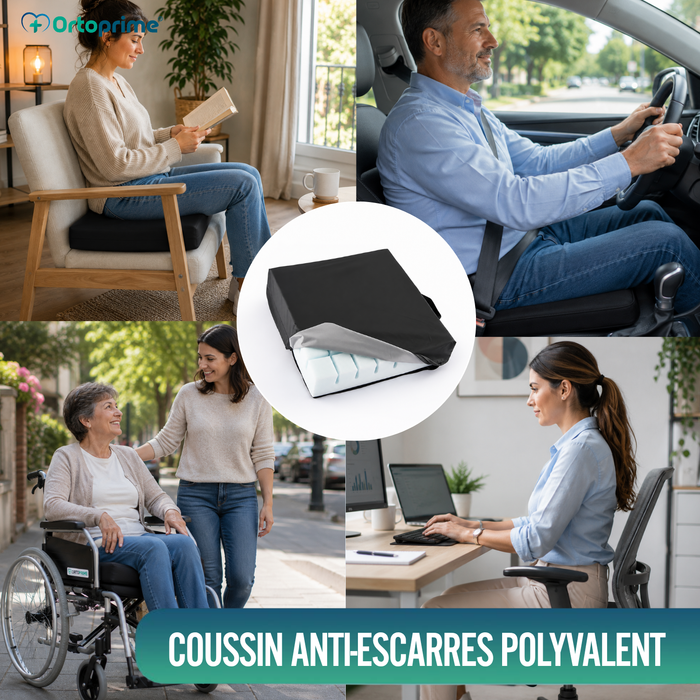 Coussin Anti-escarres à Rainures Anatomiques